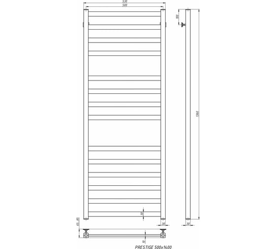 Водяной полотенцесушитель STINOX Prestige Luxe PR140L
