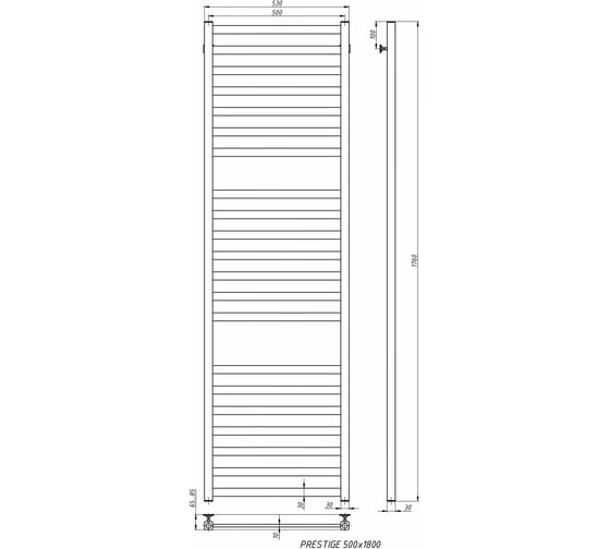 Водяной полотенцесушитель STINOX Prestige Luxe PR180L