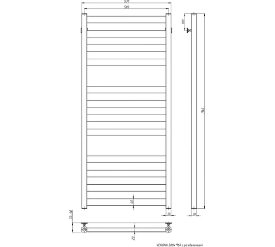 Водяной полотенцесушитель STINOX Verona Luxe VER120L