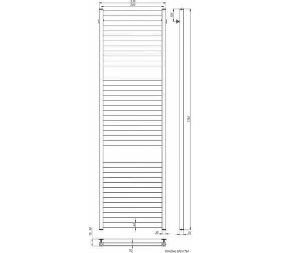 Водяной полотенцесушитель STINOX Verona Luxe VER180L