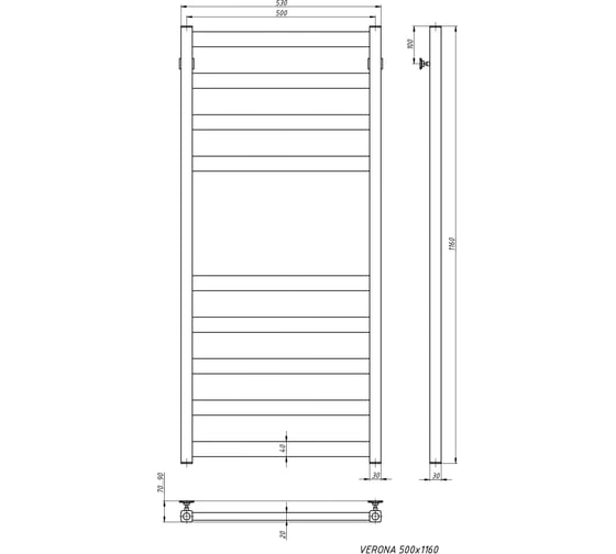 Водяной полотенцесушитель STINOX Verona VER120