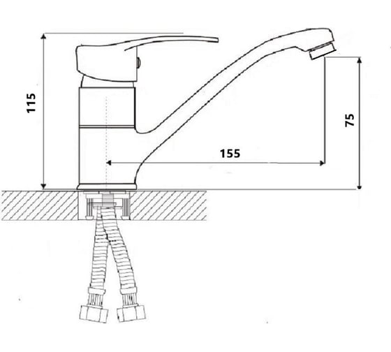 Смеситель для умывальника WISENT WP45202-2