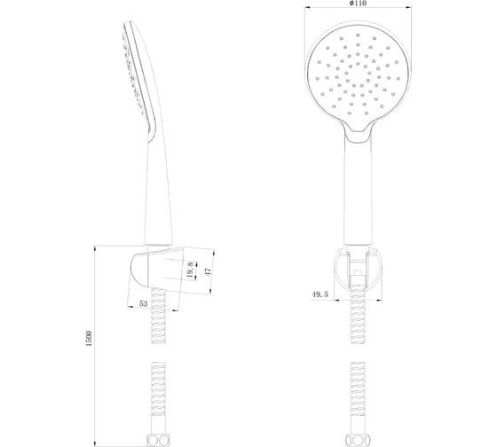 Комплект аксессуаров для смесителя Bravat Eco D2122CP-ENG
