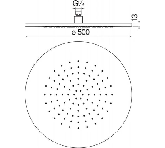 Верхний душ NOBILI 50 см AD139/115CR 00000062657