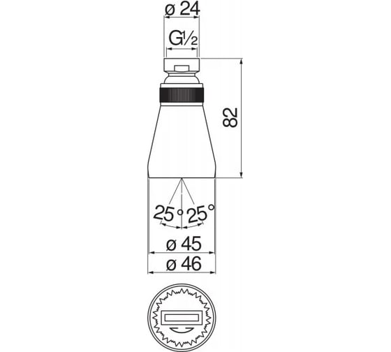 Верхний душ NOBILI 4 см AD139CR 00000047353