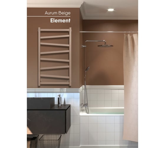 Полотенцесушитель INDIGO Element (в.р.3/4") 100/50 (к-3, Aurum Beige) LEWPF100-50ABEK3
