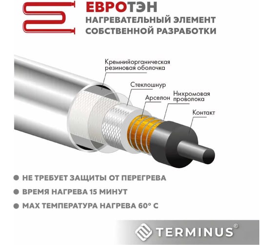 Полотенцесушитель Terminus Евромикс П8 500x850 quick touch 4670078531292