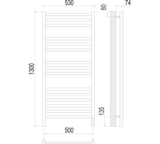 Полотенцесушитель Terminus Ното sensor quick touch П15 500x1300 4670078526953