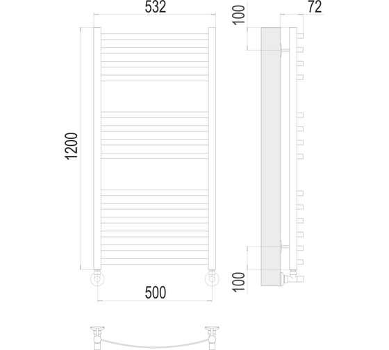 Полотенцесушитель Terminus Авиэль П14 500x1200 4670078529220