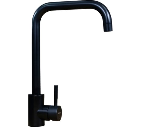 Смеситель для кухни MELANA F Tondo нержавеющая сталь, однорычажный, черный, литой излив 610104B