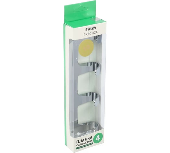 Планка с 4 крючками FIXSEN хром FX-805-4