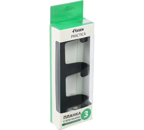 Планка с 3 крючками FIXSEN черный FX-805B-3