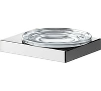 Мыльница Keuco EDITION 90 Square хрусталь, с держателем, хром 19155019000 00000096429