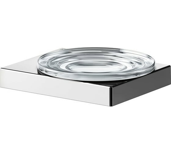 Мыльница Keuco EDITION 90 Square хрусталь, с держателем, хром 19155019000 00000096429