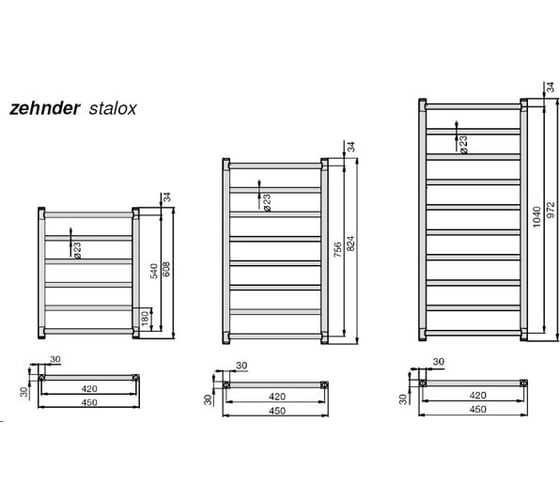 Полотенцесушители ZEHNDER Stalox
