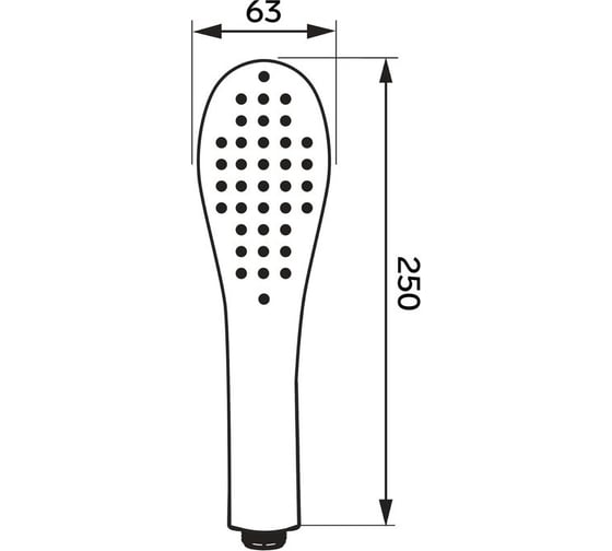 Душевая лейка Zein Z0202, пластик, 1 режим, белый/хром 7182289