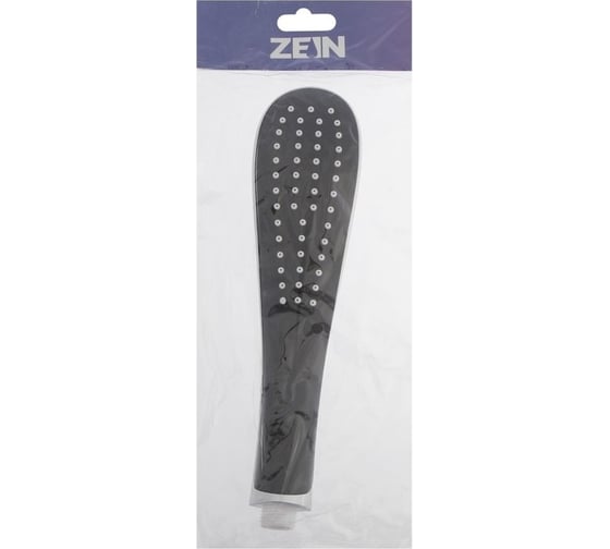 Душевая лейка Zein Z0201, пластик, 1 режим, черный/хром 7182288