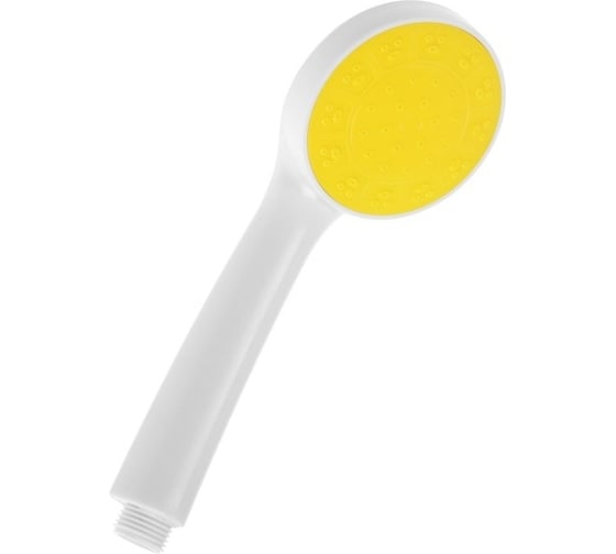 Душевая лейка Zein Z0206, пластик, 1 режим, белый с желтой вставкой 7182293 1
