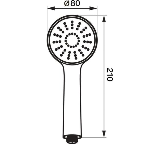Душевая лейка Zein Z0205, пластик, 1 режим, белый 7182292
