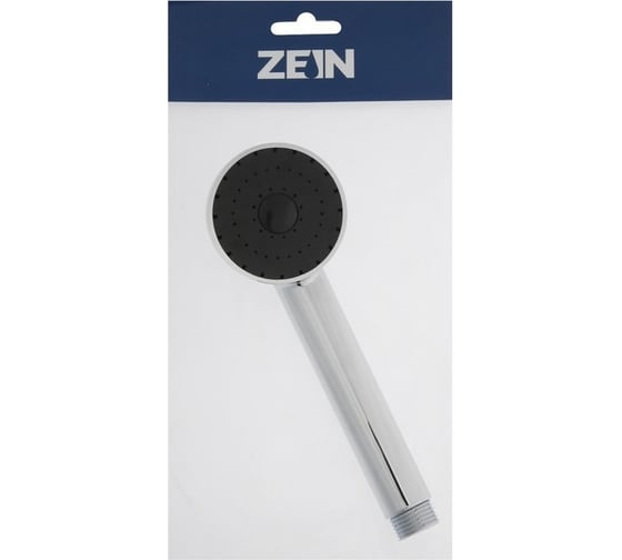 Душевая лейка Zein Z0210, пластик, 1 режим, хром с черной вставкой 7182303