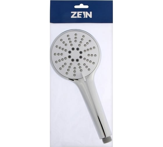 Душевая лейка Zein Z0211, большая, 3 режима, пластик, хром 7182304