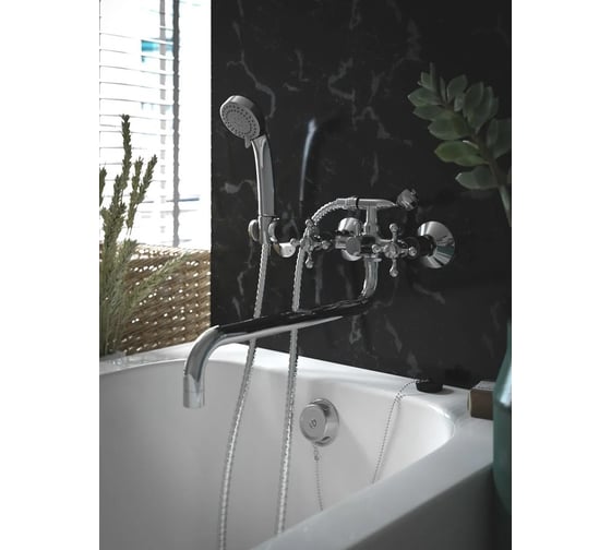 Смеситель для ванны KONNER CLASSIC с длинным изливом, с аксессуарами CLS2600 6088154