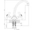 Смеситель для кухни KONNER ELEMENT CROSS с высоким поворотным изливом ELC2210 6088165 4