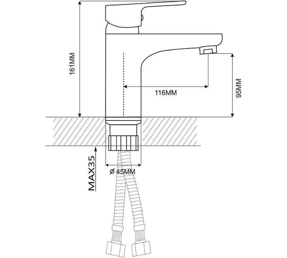 Смеситель для раковины KONNER NORD NRD1000 6117297