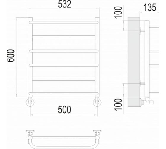 Полотенцесушитель Terminus Евромикс П6 500x600 4670078530141
