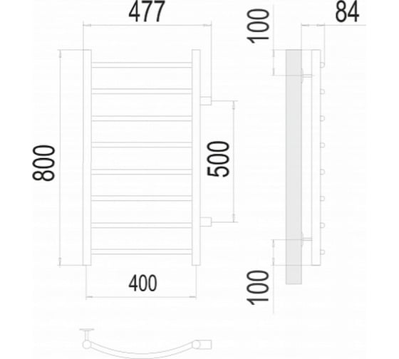 Полотенцесушитель Terminus Классик П8 400x800 бп500 4670078530233