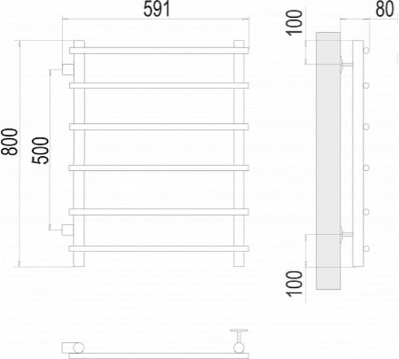 Полотенцесушитель Terminus Квинта П6 500x800 бп500 4670078530172