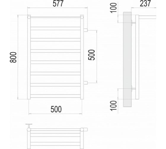 Полотенцесушитель Terminus Хендрикс П8 500x800 бп500 4670078530417