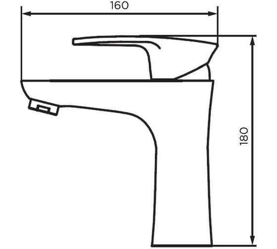 Смеситель для раковины Dorff Alpha цвет черный D9021000BL