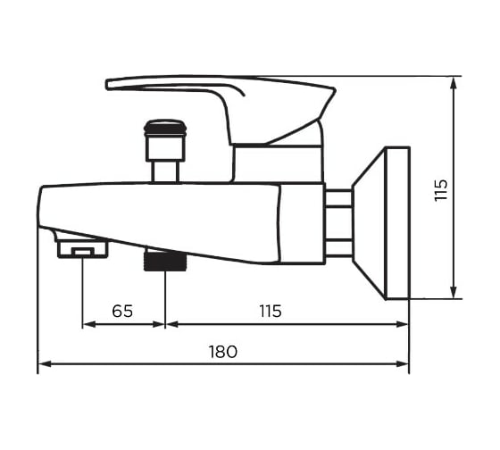 Смеситель для ванны Dorff Alpha цвет белый D9010000WH