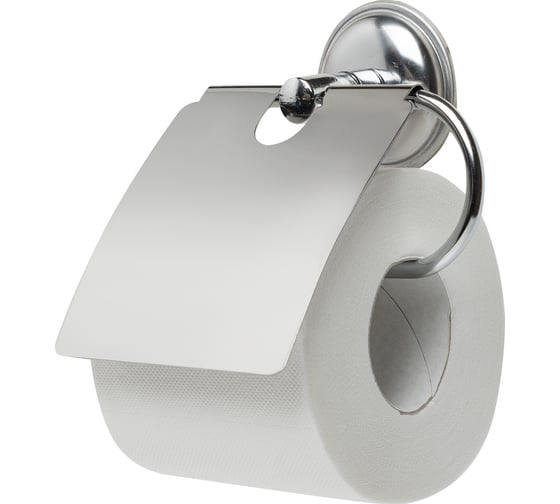 Держатель для туалетной бумаги NV металлический NV-3802-6 с крышкой