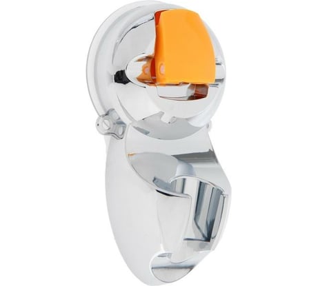 Держатель для душевой лейки Zein на вакуумной присоске, пластик, хром/оранжевый Z74 6996281