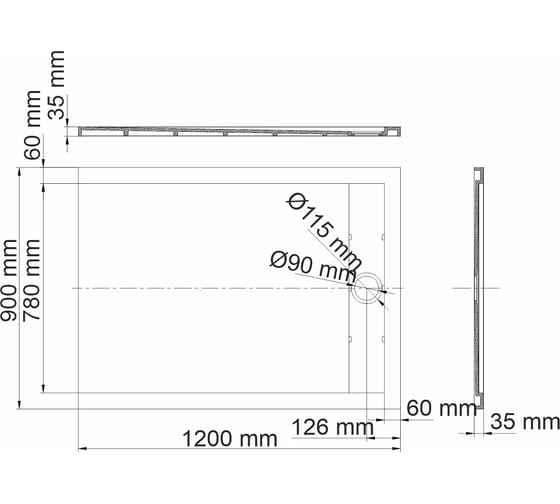 Душевой поддон WasserKraft Wiese 84T07
