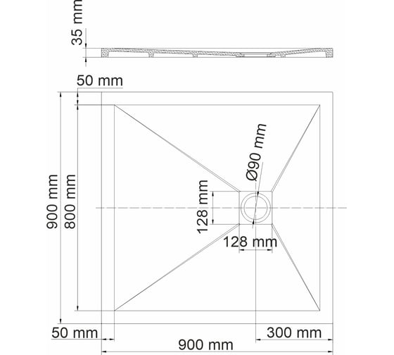 Душевой поддон WasserKraft Aller 10T03
