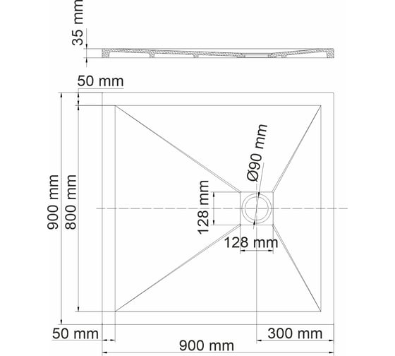 Душевой поддон WasserKraft Dill 61T03
