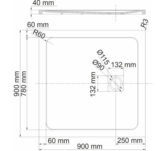 Душевой поддон WasserKraft Neime 19T03