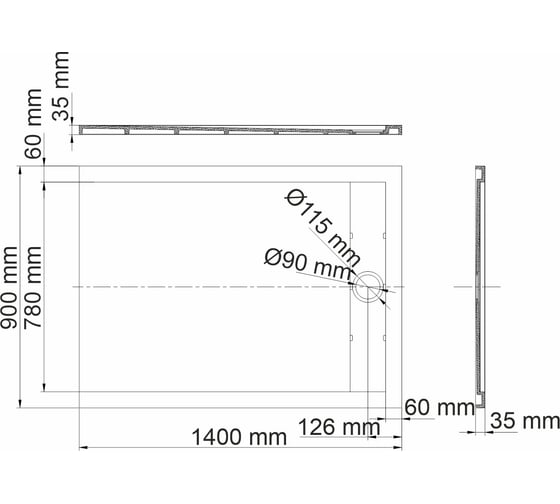 Душевой поддон WasserKraft Neime 19T36