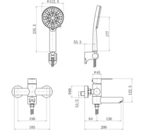 Смеситель для ванны FASHUN A53001-7