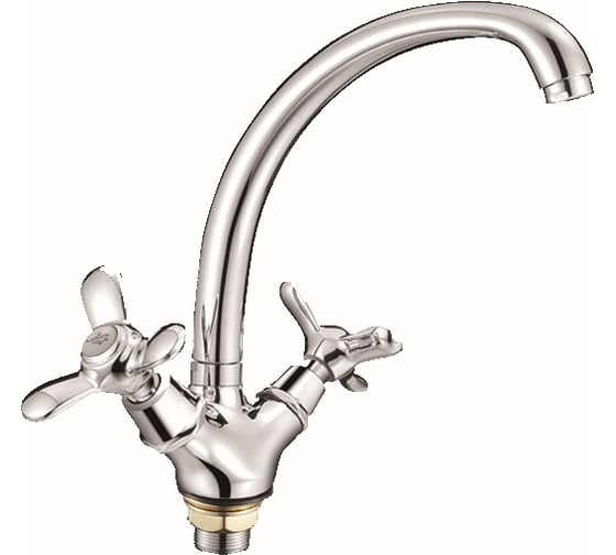 Смеситель для кухни FASHUN хром гайка, силумин A4212-2 1