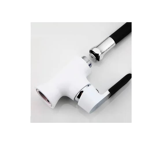 Смеситель для кухни MATRIX SMF-323317/WT-BK 40 мм, черный силиконовый излив 6317