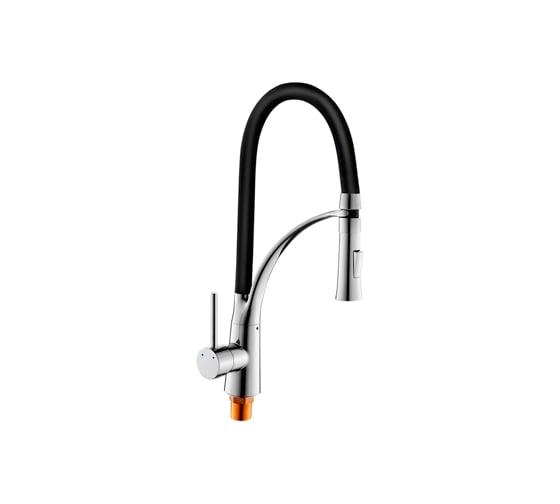 Смеситель для кухни MATRIX SMF-323197/BK 40 мм, черный силиконовый излив 5452