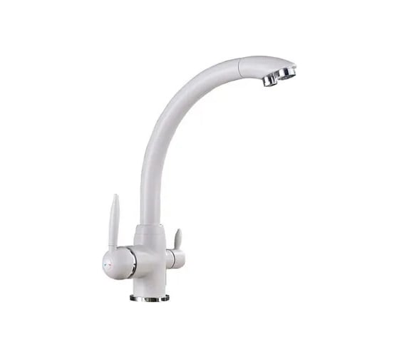 Смеситель для кухни MATRIX Filter SMF-323707/WT 40 мм, 2 в 1, белый, с дополнительным краном для питьевой воды 5633