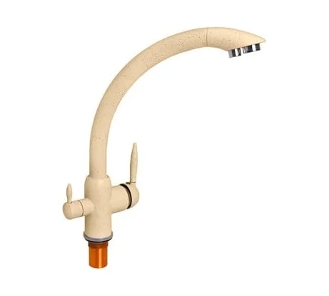 Смеситель для кухни MATRIX Filter SMF-323707/KK 40 мм, 2 в 1, персик, с дополнительным краном для питьевой воды 6465