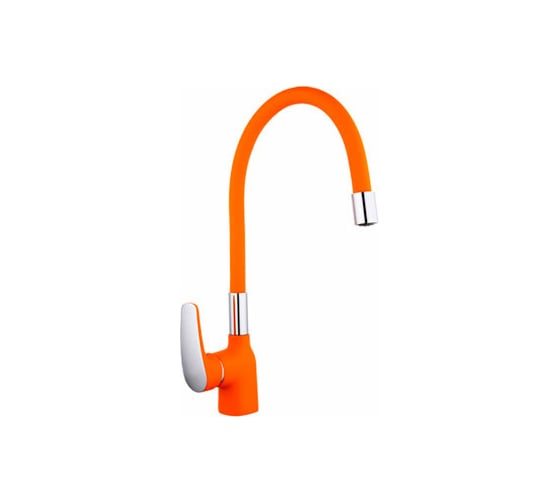 Смеситель для кухни MATRIX SMF-398017/OR 40 мм, оранжевый силиконовый излив 5074