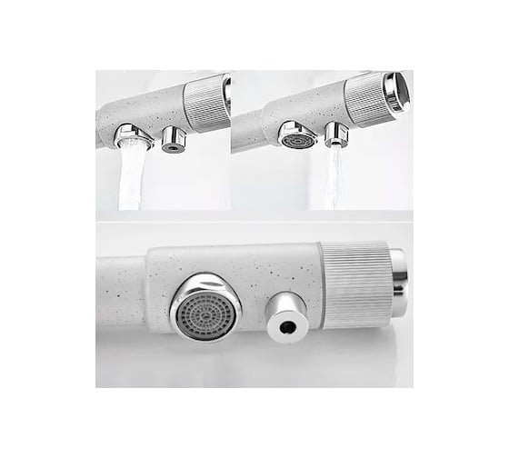 Смеситель для кухни MATRIX Filter SMF-323267/WT 40 мм, 2 в 1, белый, под фильтр для питьевой воды 6462