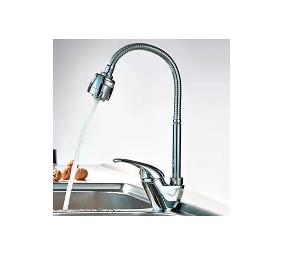 Смеситель для кухни MATRIX SMF-421357 40 мм, утка, с гибким изливом 3326